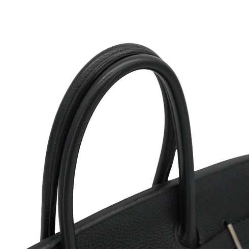 HERMES BIRKIN 35 BLACK TOGO HAND BAG 2007 SQUARE K PALLADIUM HARDWARE 90331854