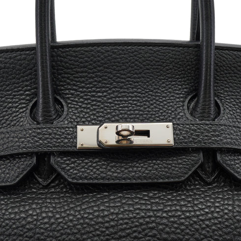 HERMES BIRKIN 35 BLACK TOGO HAND BAG 2007 SQUARE K PALLADIUM HARDWARE 90331854