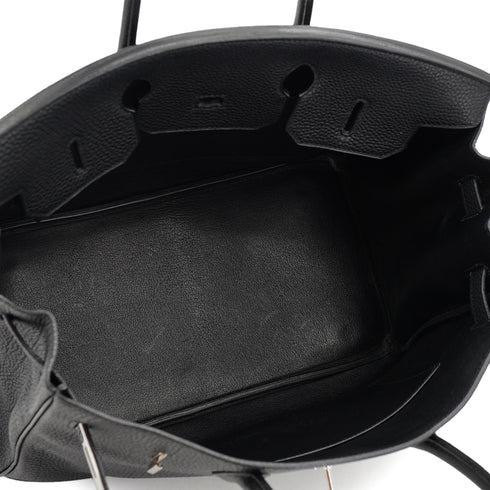 HERMES BIRKIN 35 BLACK TOGO HAND BAG 2007 SQUARE K PALLADIUM HARDWARE 90331854