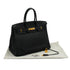 HERMES BIRKIN 35 BLACK TOGO HAND BAG 2012 SQUARE P GOLD HARDWARE 90335900