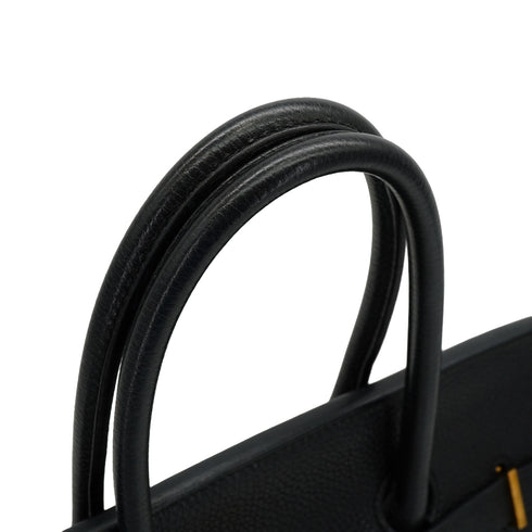 HERMES BIRKIN 35 BLACK TOGO HAND BAG 2012 SQUARE P GOLD HARDWARE 90335900