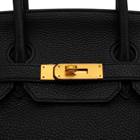 HERMES BIRKIN 35 BLACK TOGO HAND BAG 2012 SQUARE P GOLD HARDWARE 90335900