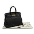 HERMES BIRKIN 35 BLACK TOGO HAND BAG 2014 SQUARE R GOLD HARDWARE 90335829