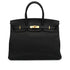 HERMES BIRKIN 35 BLACK TOGO HAND BAG 2014 SQUARE R GOLD HARDWARE 90335829