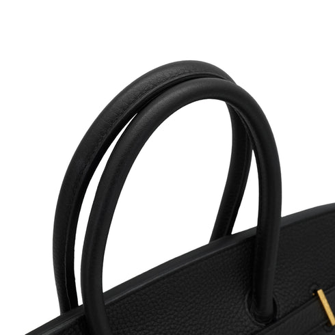 HERMES BIRKIN 35 BLACK TOGO HAND BAG 2014 SQUARE R GOLD HARDWARE 90335829