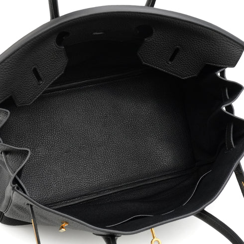 HERMES BIRKIN 35 BLACK TOGO HAND BAG 2014 SQUARE R GOLD HARDWARE 90335829