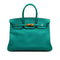 HERMES BIRKIN 35 BLEU PAON TAURILLON CLEMENCE HAND BAG 2017 A STAMP GOLD HARDWARE 90312499