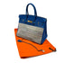 HERMES BIRKIN 35 BLUE FRANCE VEAU GULLIVER VIBRATO HAND BAG 2002 SQUARE F GOLD HARDWARE 90319534