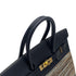 HERMES BIRKIN 35 BLUE INDIGO MULTICOLOR BOX CALF VIBRATO HAND BAG 2005 SQUARE I GOLD HARDWARE 90325604