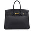 HERMES BIRKIN 35 BLUE INDIGO TOGO HAND BAG 2000 SQUARE D GOLD HARDWARE 90335290