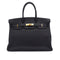HERMES BIRKIN 35 BLUE INDIGO TOGO HAND BAG 2005 SQUARE I GOLD HARDWARE 90326674