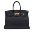 HERMES BIRKIN 35 BLUE INDIGO TOGO HAND BAG 2005 SQUARE I GOLD HARDWARE 90326674