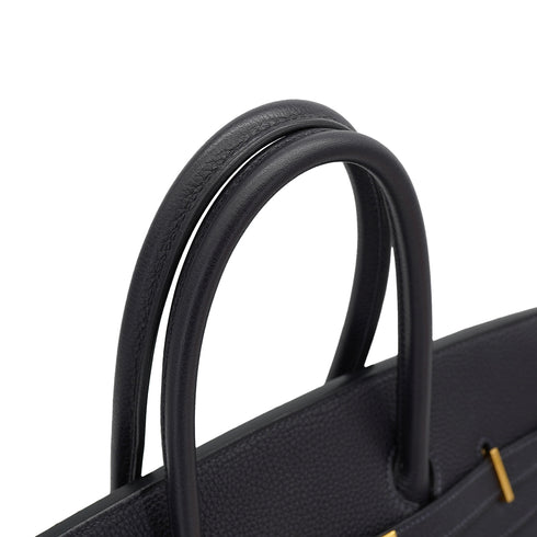 HERMES BIRKIN 35 BLUE INDIGO TOGO HAND BAG 2005 SQUARE I GOLD HARDWARE 90326674