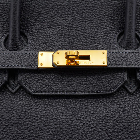 HERMES BIRKIN 35 BLUE INDIGO TOGO HAND BAG 2005 SQUARE I GOLD HARDWARE 90326674