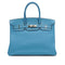 HERMES BIRKIN 35 BLUE JEAN TAURILLON CLEMENCE HAND BAG 2003 SQUARE G PALLADIUM HARDWARE 90327065