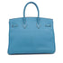 HERMES BIRKIN 35 BLUE JEAN TAURILLON CLEMENCE HAND BAG 2003 SQUARE G PALLADIUM HARDWARE 90327065