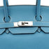 HERMES BIRKIN 35 BLUE JEAN TAURILLON CLEMENCE HAND BAG 2003 SQUARE G PALLADIUM HARDWARE 90327065