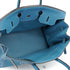HERMES BIRKIN 35 BLUE JEAN TAURILLON CLEMENCE HAND BAG 2003 SQUARE G PALLADIUM HARDWARE 90327065