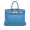 HERMES BIRKIN 35 BLUE JEAN TAURILLON CLEMENCE HAND BAG 2004 SQUARE H PALLADIUM HARDWARE 90318181