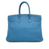 HERMES BIRKIN 35 BLUE JEAN TAURILLON CLEMENCE HAND BAG 2004 SQUARE H PALLADIUM HARDWARE 90318181