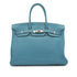 HERMES BIRKIN 35 BLUE JEAN TAURILLON CLEMENCE HAND BAG 2010 SQUARE N PALLADIUM HARDWARE 90331806
