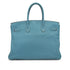 HERMES BIRKIN 35 BLUE JEAN TAURILLON CLEMENCE HAND BAG 2010 SQUARE N PALLADIUM HARDWARE 90331806