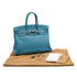 HERMES BIRKIN 35 BLUE JEAN TOGO HAND BAG 1999 SQUARE C PALLADIUM HARDWARE 90345159