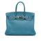 HERMES BIRKIN 35 BLUE JEAN TOGO HAND BAG 1999 SQUARE C PALLADIUM HARDWARE 90345159
