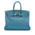 HERMES BIRKIN 35 BLUE JEAN TOGO HAND BAG 1999 SQUARE C PALLADIUM HARDWARE 90345159