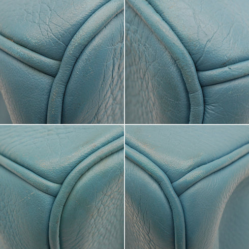 HERMES BIRKIN 35 BLUE JEAN TOGO HAND BAG 2002 SQUARE F GOLD HARDWARE 90350398