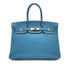 HERMES BIRKIN 35 BLUE JEAN TOGO HAND BAG 2004 SQUARE H PALLADIUM HARDWARE 90317897