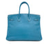 HERMES BIRKIN 35 BLUE JEAN TOGO HAND BAG 2004 SQUARE H PALLADIUM HARDWARE 90317897