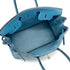 HERMES BIRKIN 35 BLUE JEAN TOGO HAND BAG 2004 SQUARE H PALLADIUM HARDWARE 90317897