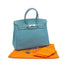HERMES BIRKIN 35 BLUE JEAN TOGO HAND BAG 2004 SQUARE H PALLADIUM HARDWARE 90342735