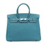 HERMES BIRKIN 35 BLUE JEAN TOGO HAND BAG 2004 SQUARE H PALLADIUM HARDWARE 90342735