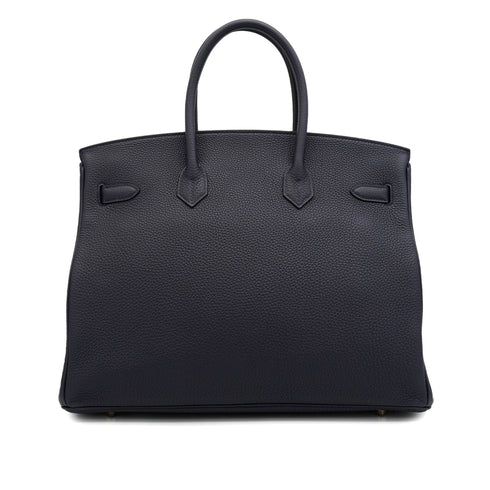 HERMES BIRKIN 35 BLUE NUIT TOGO HAND BAG 2020 Y STAMP GOLD HARDWARE 90331866