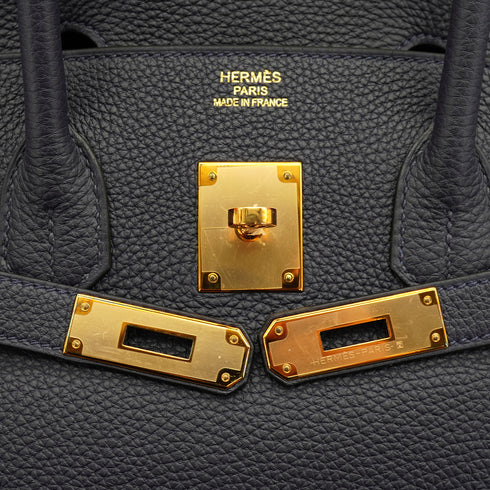 HERMES BIRKIN 35 BLUE NUIT TOGO HAND BAG 2020 Y STAMP GOLD HARDWARE 90331866
