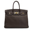 HERMES BIRKIN 35 CAFÉ TOGO HAND BAG 2004 SQUARE H GOLD HARDWARE 90334126
