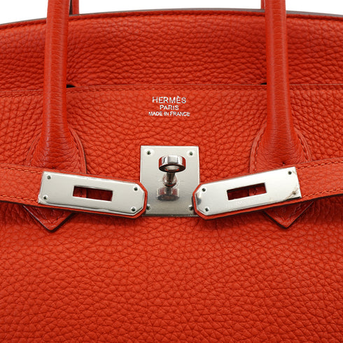HERMES BIRKIN 35 CAPUCINE TOGO HAND BAG 2012 SQUARE P PALLADIUM HARDWARE 90328709