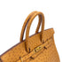 HERMES BIRKIN 35 CHESTNUT OSTRICH HAND BAG 1995 CIRCLE Y GOLD HARDWARE 90326205