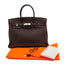 HERMES BIRKIN 35 CHOCOLAT TOGO HAND BAG 2005 SQUARE I PALLADIUM HARDWARE 90342563