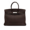 HERMES BIRKIN 35 CHOCOLAT TOGO HAND BAG 2005 SQUARE I PALLADIUM HARDWARE 90342563