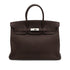 HERMES BIRKIN 35 CHOCOLAT TOGO HAND BAG 2005 SQUARE I PALLADIUM HARDWARE 90342563