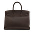 HERMES BIRKIN 35 CHOCOLAT TOGO HAND BAG 2005 SQUARE I PALLADIUM HARDWARE 90342563