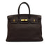 HERMES BIRKIN 35 CHOCOLAT TOGO HAND BAG 2007 SQUARE K GOLD HARDWARE 90341428