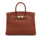 HERMES BIRKIN 35 COGNAC FJORD HAND BAG 2000 SQUARE D GOLD HARDWARE 90314442