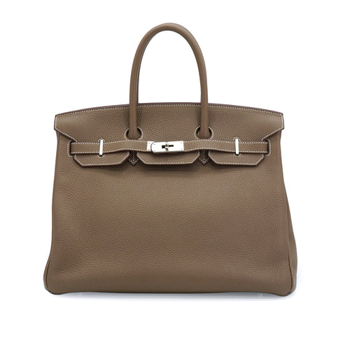 HERMES BIRKIN 35 ETOUPE TOGO HAND BAG 2020 Y STAMP PALLADIUM HARDWARE 90342569