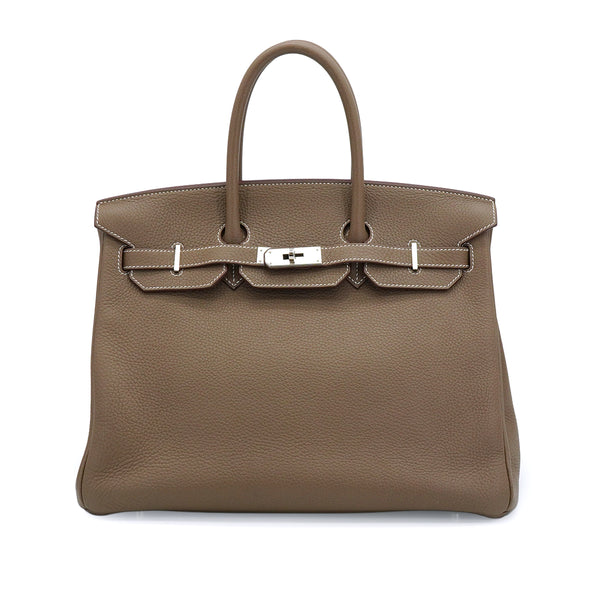 HERMES BIRKIN 35 ETOUPE TOGO HAND BAG 2020 Y STAMP PALLADIUM HARDWARE 90342569