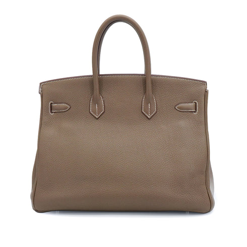 HERMES BIRKIN 35 ETOUPE TOGO HAND BAG 2020 Y STAMP PALLADIUM HARDWARE 90342569