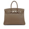 HERMES BIRKIN 35 ETOUPE VEAU EPSOM HAND BAG 2009 SQUARE M PALLADIUM HARDWARE 90331864